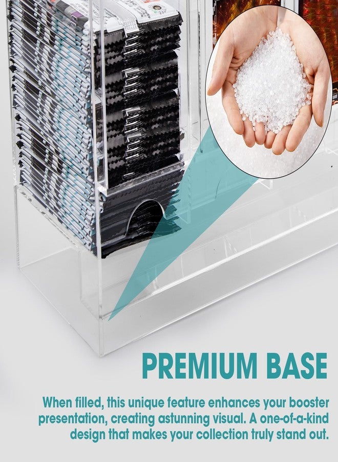 موزع علب معززة من Bmrewax بخمس فتحات وقاعدة سوداء - يتسع لـ 200 علبة معززة - متوافق مع علب معززة لبطاقات التداول وبطاقات الرياضة - مصنوع من الأكريليك بسمك 4 مم وقابل للتكديس - Image 3